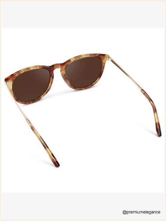 Polarized Round Sunglasses for Women UV400 Lightweight Retro